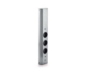 THEBO WASA XS élément de prise murale, 3x + 1-USB, acier inoxydable