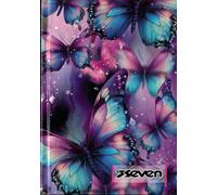 TheCartoonWorld Seven Agenda scolaire 7 2026-2027 Pocket - Girl Edition avec autocollants (papillons)