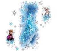 Thedecofactory RMK2739GM STICKERS DISNEY FROZEN ICE PALACE ELSA & ANNA GÌ©ANT ROOMMATES REPOSITIONNABLES (99X42CM), VINYLE, Multicolore, 104 x 46 x 0.1 cm Multicolore G