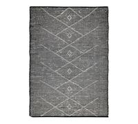 Thedecofactory Tapis en jonc de mer Motif Tribal Noir 160x230