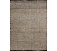 Thedecofactory Tapis en Jute et Coton tissé Main Noir Naturel 120x170