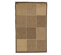 Thedecofactory Tapis tissé carrés de différents Motifs Marron 60x110