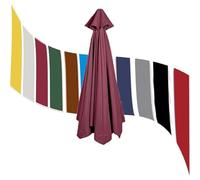 THEGA Auvent De Rechange pour Parapluie D'extérieur - Toile De Rechange pour Parasol Déporté (6 Ou 8 Baleines) - Tissu De Remplacement pour Grand Parasol De Jardin