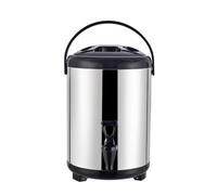 THEGA Cafetière Isotherme Grande Capacité avec Robinet en Résine, Marmite avec Robinet, Isolation Thermique Et Frigorifique, Support Pliable, Idéale pour Diverses Boissons(12L)