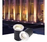 THEGA Lumières Puits LED - Lampe Sol Encastrée Jardin, Spot Encastré Extérieur Étanche IP66, Lumières De Paysage LED Au Sol AC85-265V, pour Allée, Cour, Pelouse, Patio, Arbre(White,5W)
