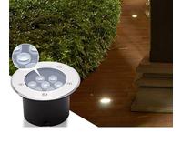 THEGA Projecteur LED Encastrable D'extérieur - Éclairage Paysager AC85-265V - Lampe De Jardin Encastrable, Étanche IP67 Lampe De Paysage Ronde Au Sol, Faisceau Projecteurs(RGB,36W)