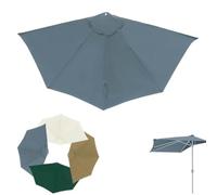 THEGA Toile De Rechange Pour Demi-parasol De 2,7 M, Housse De Remplacement À 5 Baleines (pour Baleines De 1,33 À 1,34 M), Toile De Rechange Pour Parasol De Terrasse(Gray)