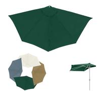 THEGA Toile De Rechange Pour Demi-parasol De 2,7 M, Housse De Remplacement À 5 Baleines (pour Baleines De 1,33 À 1,34 M), Toile De Rechange Pour Parasol De Terrasse(Green)