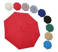 THEGA Toile De Rechange pour Parasol De Terrasse (2 M / 2,7 M / 3,0 M), Housse De Remplacement À 6 Ou 8 Baleines, Compatible avec Parasols De Jardin Et De Marché