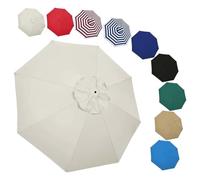 THEGA Toile De Rechange pour Parasol De Terrasse (2 M / 2,7 M / 3,0 M), Housse De Remplacement À 6 Ou 8 Baleines, Compatible avec Parasols De Jardin Et De Marché
