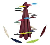 THEGA Toile De Rechange pour Parasol De Terrasse - 6 Ou 8 Baleines - Tissu Épais, Imperméable Et Anti-UV - pour Jardin, Cour, Patio Ou Terrasse (Toile De Rechange Uniquement)