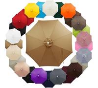 THEGA Toile De Remplacement pour Parasol (6 Ou 8 Baleines) - Housse Imperméable, Protection UV - Tissu pour Parasol De Jardin Et D'extérieur