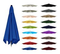 THEGA Toile De Remplacement Pour Parasol (6 Ou 8 Baleines) - Protection Solaire Et UV - Toile Supérieure Épaisse Pour Parasol De Jardin Et De Terrasse
