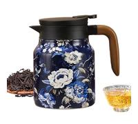 Théière 1L En Acier Inoxydable Rétro Isotherme Étanche | Bouilloire À Thé En Vrac Accessoire Vintage Pour Thé Chaud Pour Maison Cuisine Restaurant Hôtel Camping Fêtes Intérieures