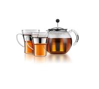 Bodum "Bodum Assam Théière avec passoire en acier inoxydable 1,0L et 2 verres