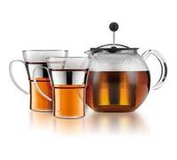 Bodum "Bodum Assam Théière avec passoire en acier inoxydable 1,0L et 2 verres