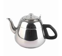 Théière à poser sur la cuisinière en acier inoxydable de 1,5 L et 2 L, bouilloire à eau chaude avec filtre, poignée ergonomique résistante à la chaleur, grande ouverture de (2L avec filtre)