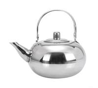 Théière argentée avec filtre en acier inoxydable 1,5 l | Poli miroir, facile à nettoyer, résistant à la rouille, capacité de 1 l, passoire incluse