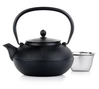 Théière avec filtre intégré - Fonte émaillée - 1 litre - Noire