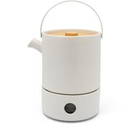 Théière avec infuseur à thé UMEA 1,2 l, avec chauffe-eau, blanc, céramique, Bredemeijer