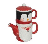 Théière avec Tasse Père Noël 21cm Multicolore