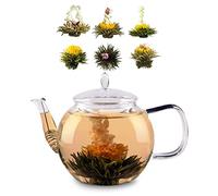 Théière Bedida En Verre (1300Ml) - Théière Avec Filtre Dans Le Bec Verseur, Théière En Verre Avec Couvercle, Cadeau Thé