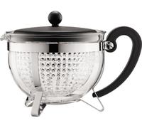 Théière BODUM Chamboard, 1.3 l, Tamis plastique, Noir, Acier inoxydable