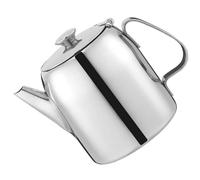 Théière Bouilloire en Acier Inoxydable 1300ml Argenté | Design Classique Simple, Bec Verseur Profilé, Usage Domestique et Restaurant, Aspect Délicat