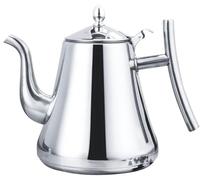 Théière De Cuisine en Acier Inoxydable avec Filtre À Infuseur Et Couvercle, 1L/1.5L/2L Bouilloire À Induction, Theiere INOX, Théière À Feuilles De Thé en Vrac pour Cuisinière