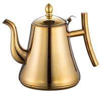 Théière De Cuisine en Acier Inoxydable avec Filtre À Infuseur Et Couvercle, 1L/1.5L/2L Bouilloire À Induction, Theiere INOX, Théière À Feuilles De Thé en Vrac pour Cuisinière