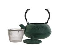 Théière de marque DKD Home Decor Noir Vert Fer Fleurs (19,5 x 17 x 18,5 cm) (1000 ml) (2 pièces) (Référence : S3026120)