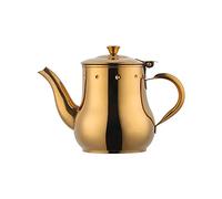 Théière dorée en acier inoxydable avec filtre infuseur à thé - Pot à huile - 500 ml Buyer Star - Miroir polonais