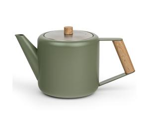 Théière DUET DESIGN BOSTON 1,1 l, armée vert, acier inoxidable, Bredemeijer