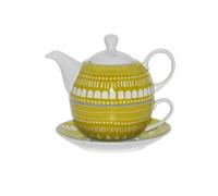 Théière égoïste blanche et anis en porcelaine 0.25 l