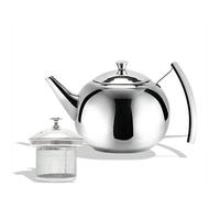 Théière en acier inoxydable avec passoire, cafetière bouilloire avec couvercle et poignée, thé biologique en vrac idéal de tous le