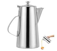 Théière En Acier Inoxydable - Pichet À Eau En Acier Inoxydable À Paroi Épaisse, Pichet À Eau Froide Avec Couvercle Plat | Machine À Café De Grande Capacité | Ṕichet À Jus Théière P̀ichet À Soupe Bec C