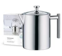 Théière en acier inoxydable poli, 1,4 litre, avec infuseur intégré