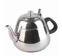 Théière en acier inoxydable poli miroir avec filtre pour infusion de fruits, herbes et thé (2 l)