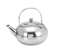 Théière en acier robuste 2,5 l | Corps poli miroir, résistant à la rouille, facile à nettoyer, capacité de 1 L, convient aux petits ménages (2,5 l)