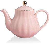 Théière en céramique avec filtre - 1 100 ml, pour 5 à 6 tasses - Idéale pour toutes les occasions