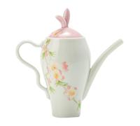 Théière en céramique peinte à la main avec motif fleur de pêcher, 145 ml, parfaite pour les amateurs de thé et la décoration d'intérieur