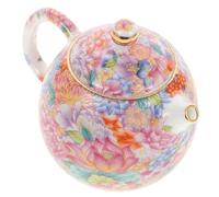 Théière en Céramique Ronde 250ml Style Chinois pour Bureau | Facile à Nettoyer, Portable et Sûre, Usage Restaurant, Aspect Délicat, Couleur Simple