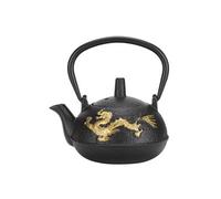Théière en Fer Bouilloire à Thé 0.3L avec Passoire Motif Dragon d'Or Style Japonais