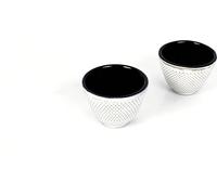 Théière en fonte 1,1 l avec passoire amovible - Set de théières vintage avec dessous de verre - pour thé en vrac - Crème