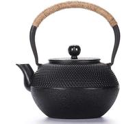 Théière en fonte japonaise "Tetsubin" avec filtre en acier inoxydable, 1200 ml, noire