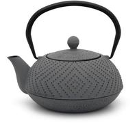 Théière en fonte Unyqoos® de 1,2 litre – Gris, émaillée à l'intérieur, avec filtre en acier inoxydable et bec verseur anti-goutte, et poignée ergonomique