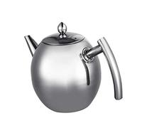 Théière en Inox Théière en Acier Inoxydable Faire du thé et faire une théière cafetière Tea Pot Cafetière Filtre Récipient de bouilloire d'eau de café de théière de thé, Avec filtre(1L/1000ml)