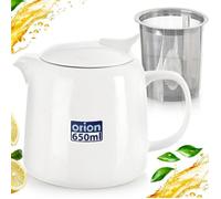 Théière en porcelaine - ORION - Mona 650 ml - infuseur inox amovible - micro-ondes - lave-vaisselle
