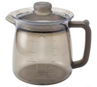 Théière en silicone 750 ml robuste - Carafe isolée sous vide pour boissons chaudes - Design étanche portable à double paroi pour la maison fête (gris)