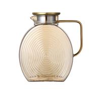 Théière en verre 2,5 l | Bouilloire d'eau chaude avec couvercle en acier inoxydable pour la maison, la cuisine, le réfrigérateur, les boissons